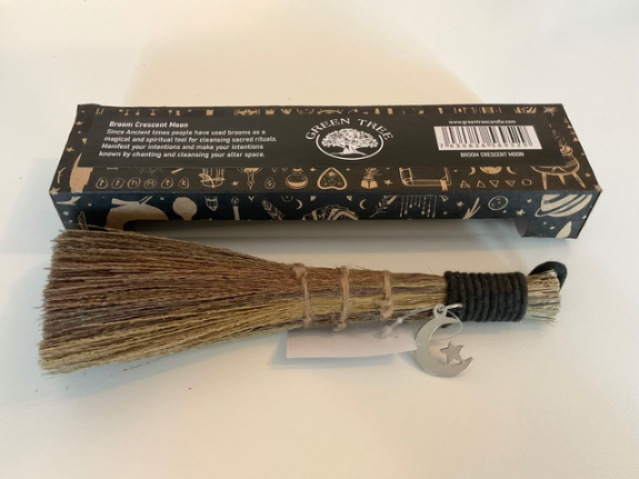 Broomstick con Luna crescente in metallo