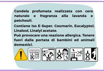 Candela Lavanda e Patchouli insetto repellente