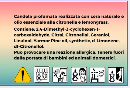 Candela Citronella insetto repellente