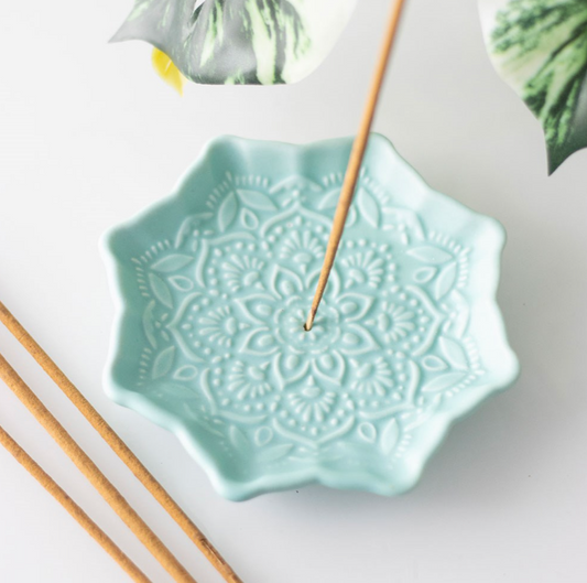 Piattino Porta Incenso Blue Mandala