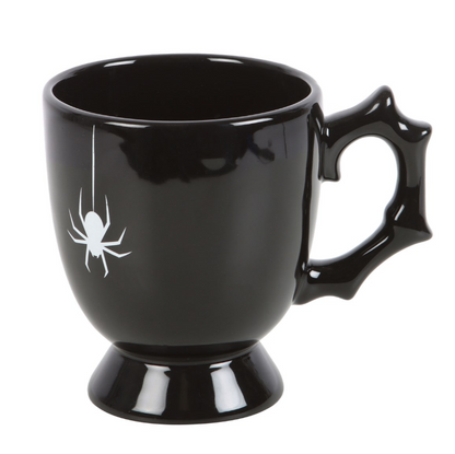 Tazza nera con ragno