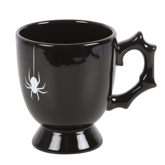 Tazza nera con ragno