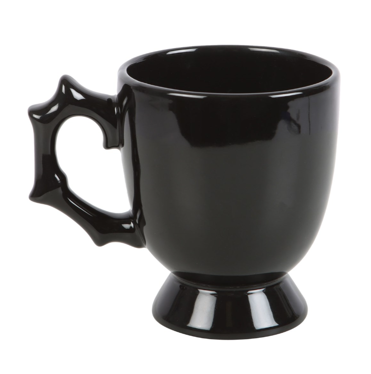 Tazza nera con ragno