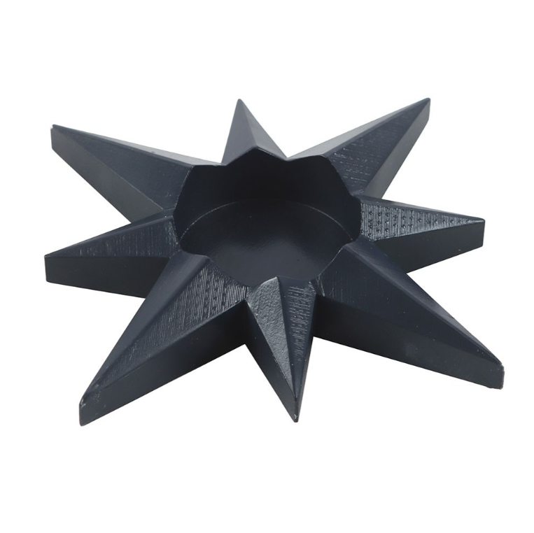 Porta tealight a forma di stella in resina
