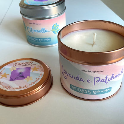 Candela Lavanda e Patchouli insetto repellente