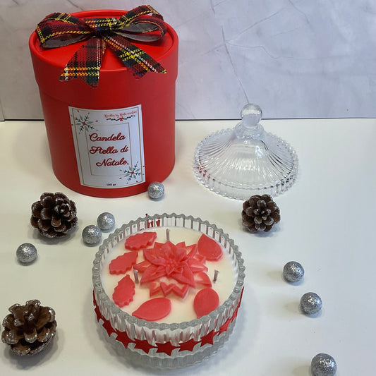 Candela profumata Stella di Natale