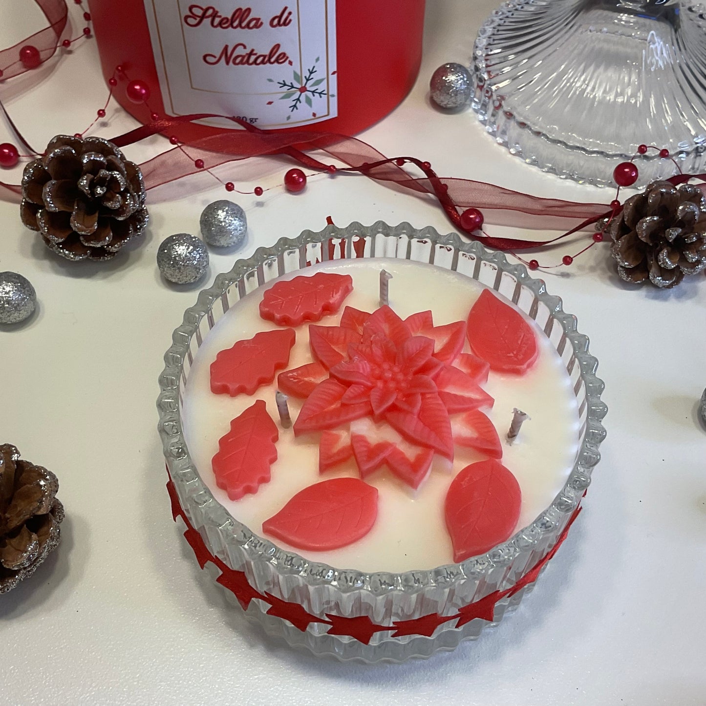 Candela profumata Stella di Natale