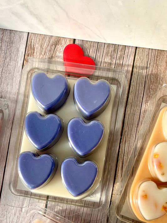 Blister cuori Black iris e muschio