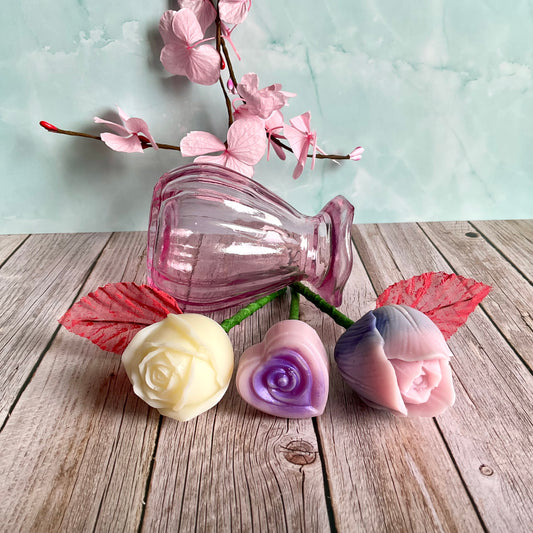 Mini bouquet con vasetto malva* fragranza Peonia *