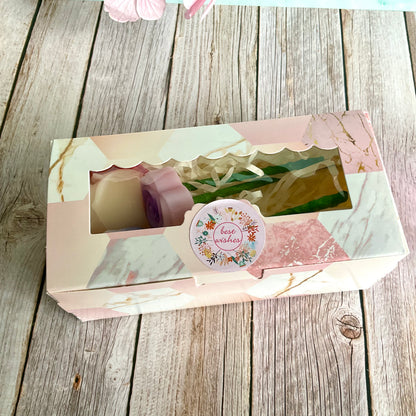 Mini bouquet con vasetto malva* fragranza Peonia *
