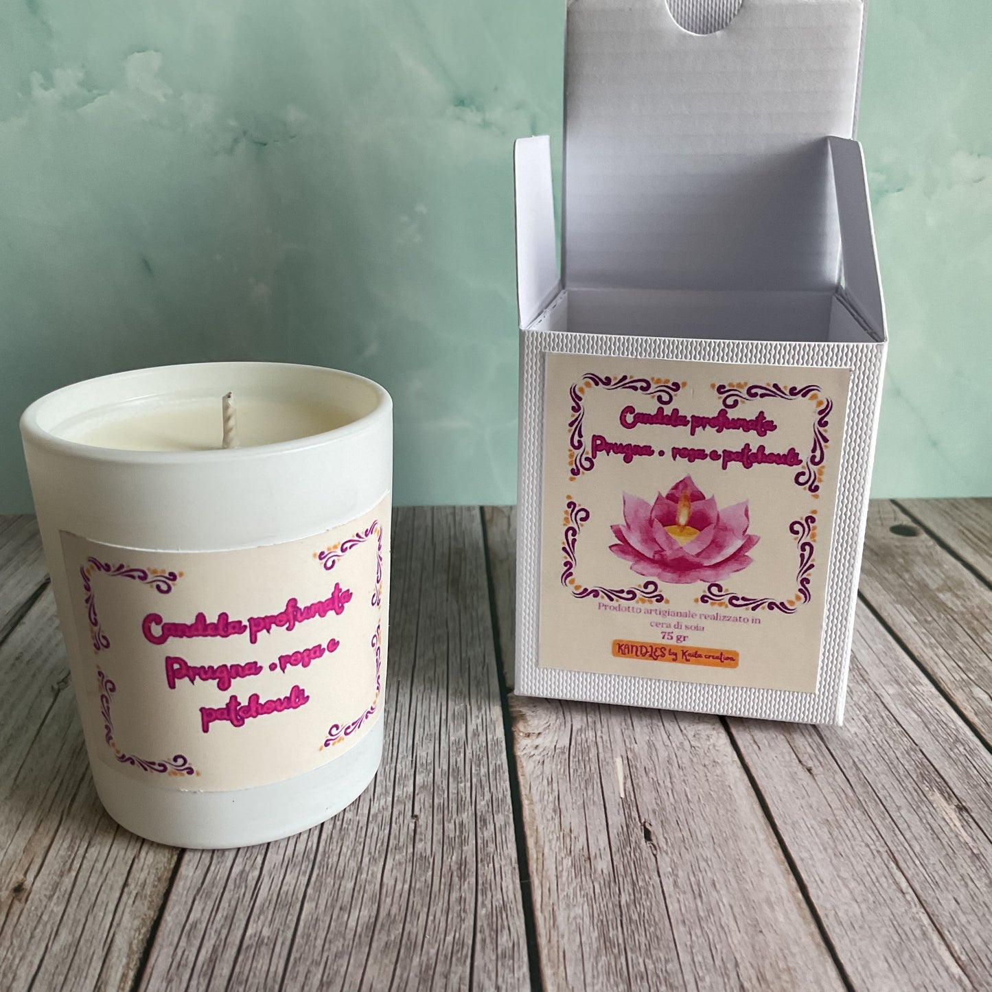 Candela Prugna, rosa e patchouli