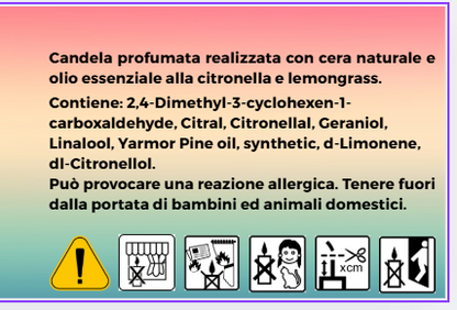 Candela Citronella insetto repellente