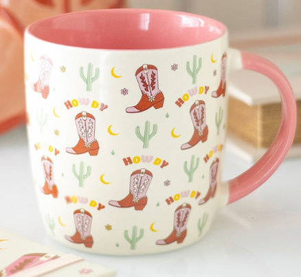 Tazza decorata Stivale da Cowboy